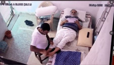 Jailed Aap Minister Satyendar Jain Enjoys Massage Vip Treatment At